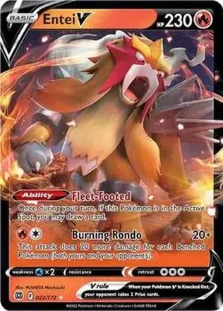 2022 Pokemon Sword & Shield Brilliant Stars #022/172 - Entei