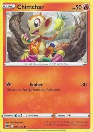 2022 Pokemon Sword & Shield Brilliant Stars #024/172 - Chimchar