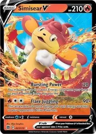 2022 Pokemon Sword & Shield Brilliant Stars #027/172 - Simisear