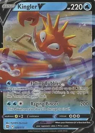 2022 Pokemon Sword & Shield Brilliant Stars #028/172 - Kingler