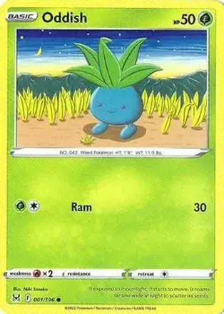 2022 Pokemon Sword & Shield Lost Origin #001/196 - Oddish