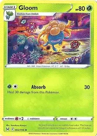 2022 Pokemon Sword & Shield Lost Origin #002/196 - Gloom