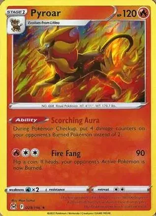 2022 Pokemon Sword & Shield Lost Origin #029/196 - Pyroar