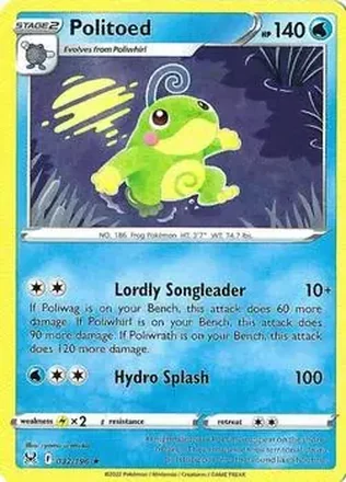 2022 Pokemon Sword & Shield Lost Origin #032/196 - Politoed