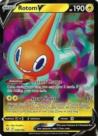 2022 Pokemon Sword & Shield Lost Origin #058/196 - Rotom