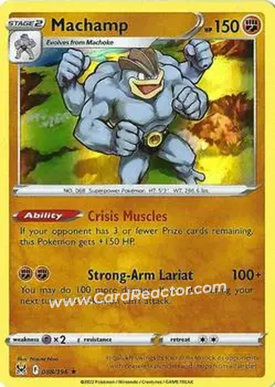 2022 Pokemon Sword & Shield Lost Origin #088/196 - Machamp - Front