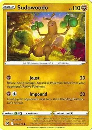 2022 Pokemon Sword & Shield Lost Origin #094/196 - Sudowoodo