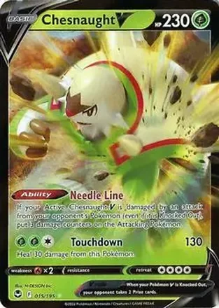 2022 Pokemon Sword & Shield Silver Tempest #015/195 - Chesnaught