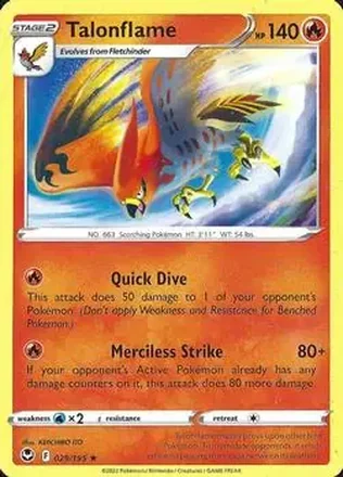 2022 Pokemon Sword & Shield Silver Tempest #029/195 - ファイアロー