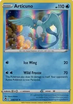 2022 Pokemon Sword & Shield Silver Tempest #036/195 - Articuno