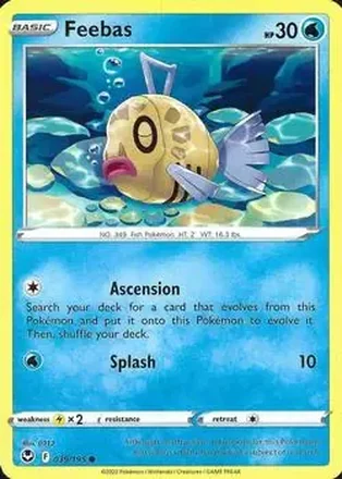 2022 Pokemon Sword & Shield Silver Tempest #039/195 - Cynthia's Feebas