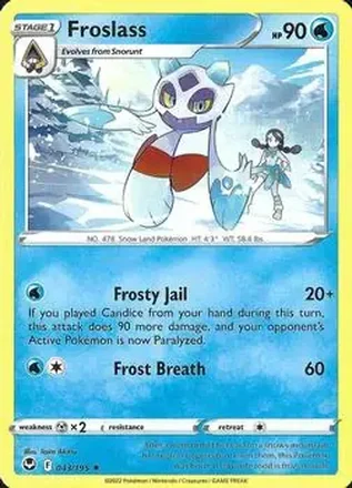 2022 Pokemon Sword & Shield Silver Tempest #043/195 - Froslass