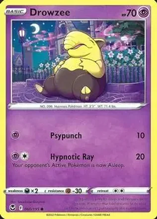2022 Pokemon Sword & Shield Silver Tempest #060/195 - Drowzee