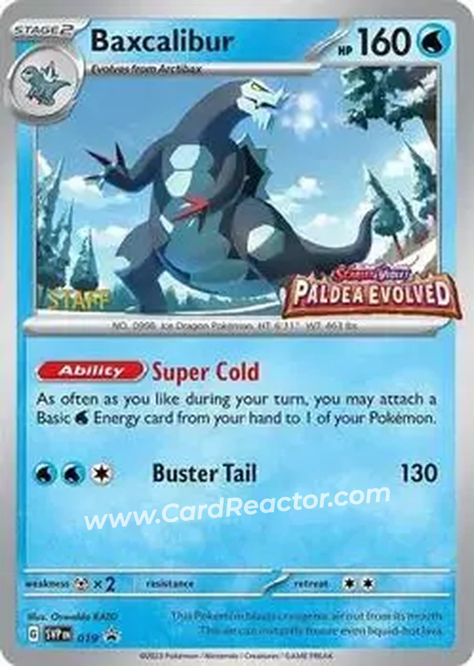 2023-25 Pokémon Scarlet & Violet Black Star Promos #019b - Baxcalibur