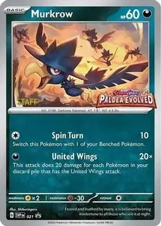 2023-25 Pokémon Scarlet & Violet Black Star Promos #021b - Murkrow