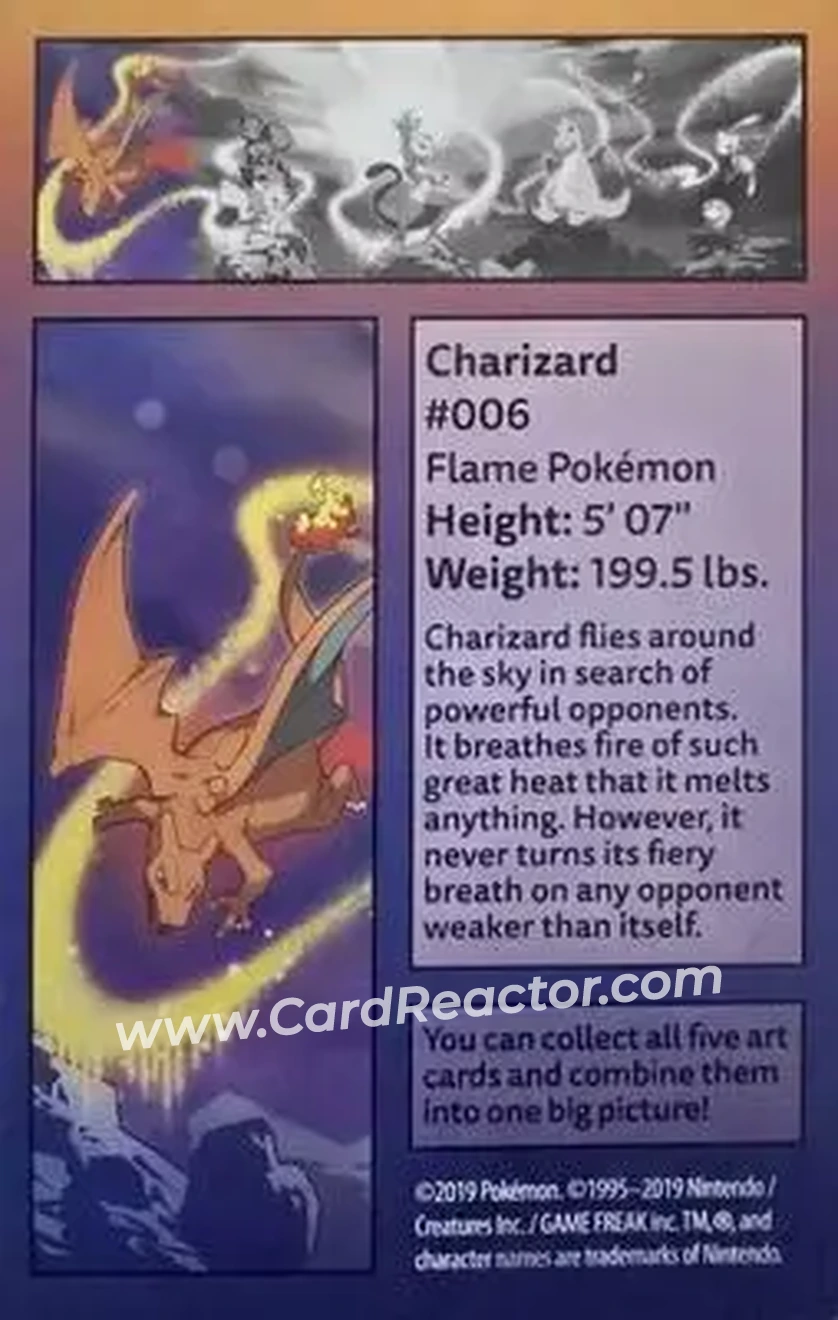 2021 Pokemon Kanto Power Mini-Tin Art Cards #NNO - Charizard - Back