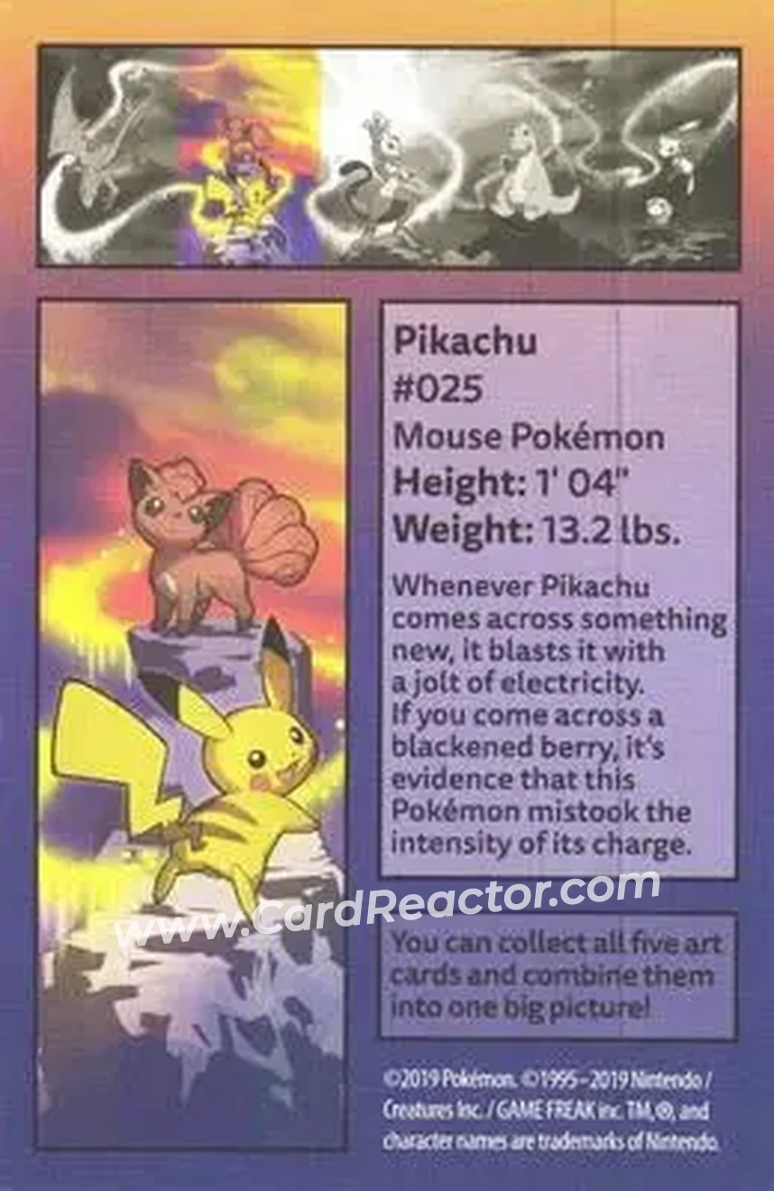 2021 Pokemon Kanto Power Mini-Tin Art Cards #NNO - Pikachu - Back