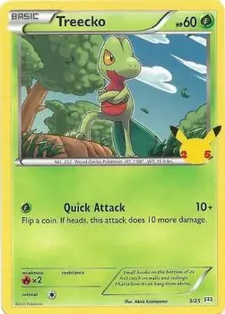 2021 Pokemon McDonald's 25th Anniversary Special Edition #3/25 - Treecko