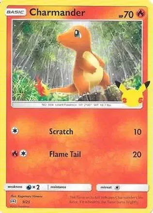 2021 Pokemon McDonald's 25th Anniversary Special Edition #9/25 - Charmander
