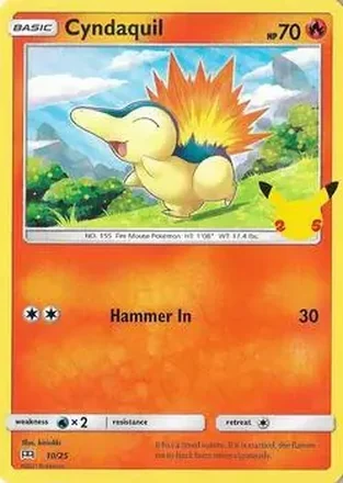 2021 Pokemon McDonald's 25th Anniversary Special Edition #10/25 - Ethan's Cyndaquil