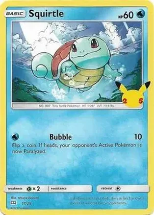 2021 Pokemon McDonald's 25th Anniversary Special Edition #17/25 - Squirtle