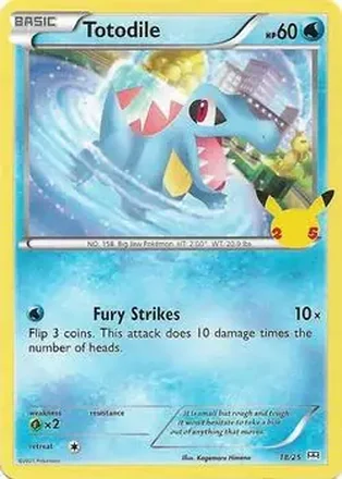 2021 Pokemon McDonald's 25th Anniversary Special Edition #18/25 - Totodile