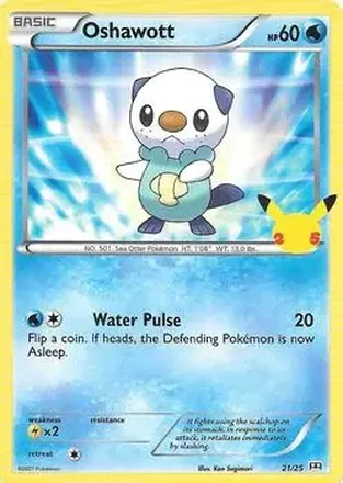 2021 Pokemon McDonald's 25th Anniversary Special Edition #21/25 - Oshawott