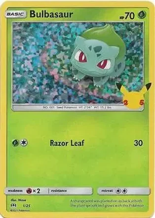 2021 Pokemon McDonald's 25th Anniversary Special Edition - Foil #1/25 - Bulbasaur