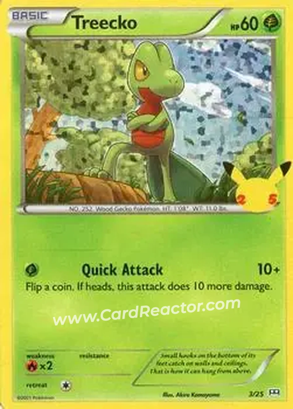 2021 Pokemon McDonald's 25th Anniversary Special Edition - Foil #3/25 - Treecko