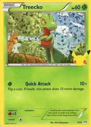 2021 Pokemon McDonald's 25th Anniversary Special Edition - Foil #3/25 - Treecko