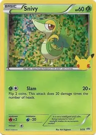 2021 Pokemon McDonald's 25th Anniversary Special Edition - Foil #5/25 - ツタージャ