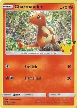 2021 Pokemon McDonald's 25th Anniversary Special Edition - Foil #9/25 - Charmander