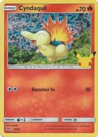 2021 Pokemon McDonald's 25th Anniversary Special Edition - Foil #10/25 - Ethan's Cyndaquil