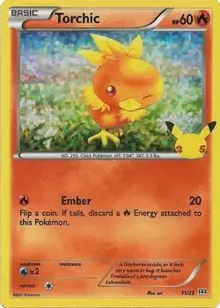 2021 Pokemon McDonald's 25th Anniversary Special Edition - Foil #11/25 - アチャモ