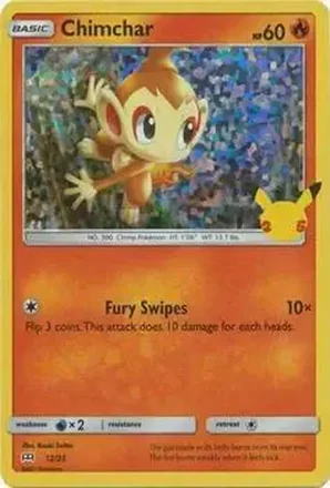 2021 Pokemon McDonald's 25th Anniversary Special Edition - Foil #12/25 - Chimchar