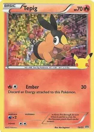 2021 Pokemon McDonald's 25th Anniversary Special Edition - Foil #13/25 - Tepig