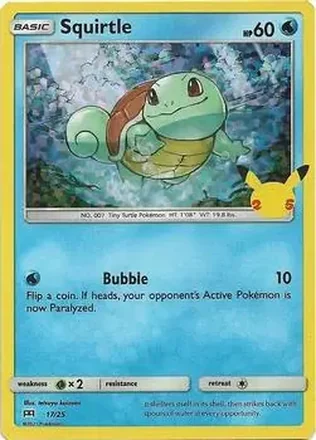 2021 Pokemon McDonald's 25th Anniversary Special Edition - Foil #17/25 - Squirtle