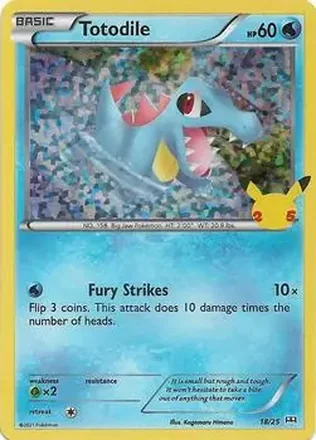 2021 Pokemon McDonald's 25th Anniversary Special Edition - Foil #18/25 - Totodile