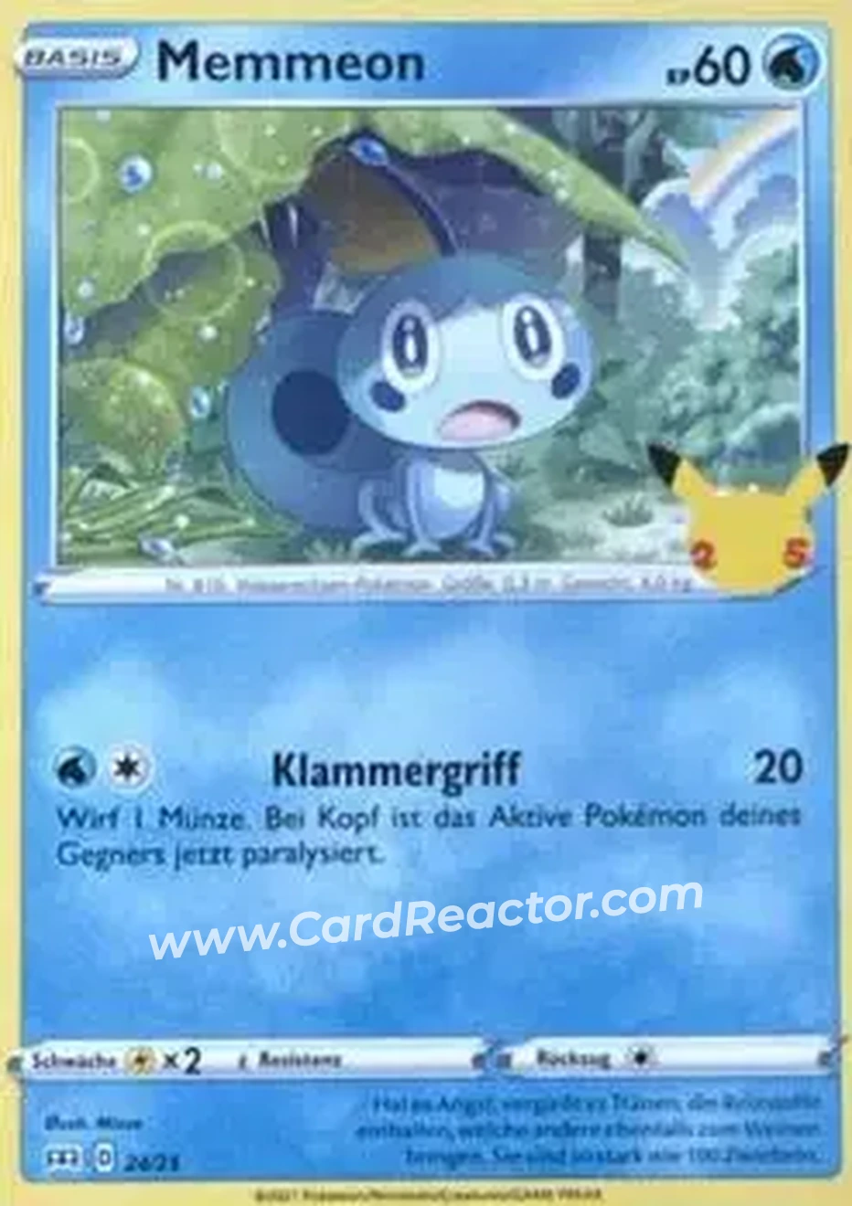2021 Pokemon McDonald's 25th Anniversary Special Edition (German) #24/25 - Sobble - Front
