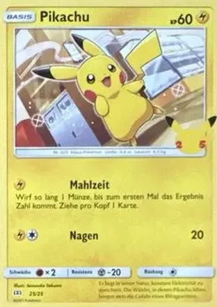 2021 Pokemon McDonald's 25th Anniversary Special Edition (German) #25/25 - Pikachu