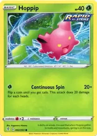 2021 Pokemon Sword & Shield Evolving Skies #002/203 - Hoppip