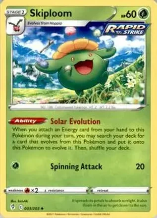 2021 Pokemon Sword & Shield Evolving Skies #003/203 - Skiploom