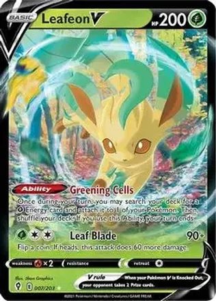 2021 Pokemon Sword & Shield Evolving Skies #007/203 - Leafeon