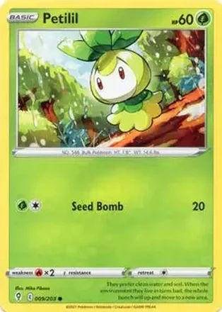 2021 Pokemon Sword & Shield Evolving Skies #009/203 - チュリネ