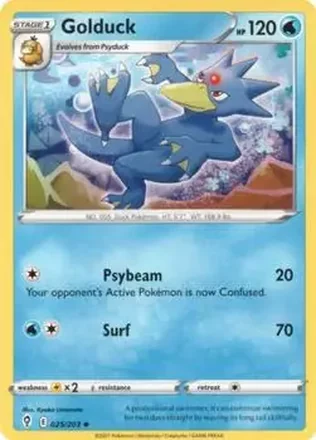 2021 Pokemon Sword & Shield Evolving Skies #025/203 - Golduck
