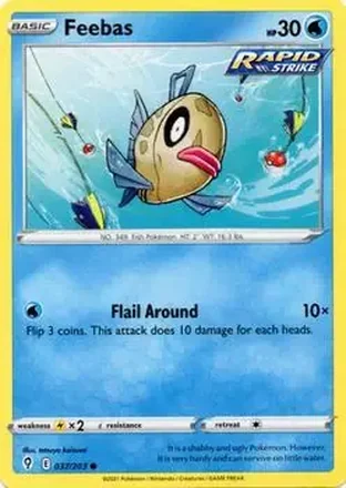2021 Pokemon Sword & Shield Evolving Skies #037/203 - Cynthia's Feebas