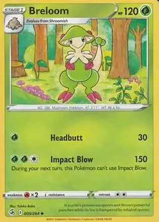 2021 Pokemon Sword & Shield Fusion Strike #005/264 - キノガッサ