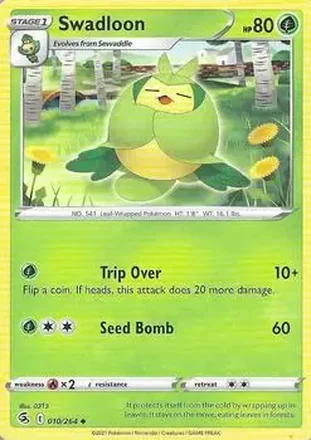 2021 Pokemon Sword & Shield Fusion Strike #010/264 - Swadloon