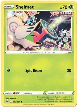 2021 Pokemon Sword & Shield Fusion Strike #013/264 - Shelmet