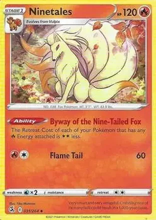 2021 Pokemon Sword & Shield Fusion Strike #031/264 - Ninetales